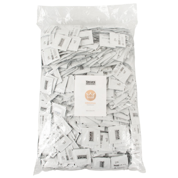 Lot de 1000 préservatifs latex lubrifiés 53 mm 